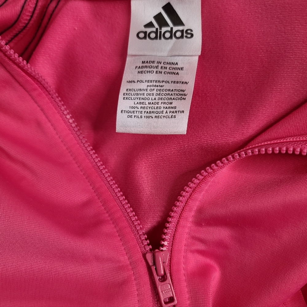 Adidas Pink Tracksuit with Black Accents 4t - Picture 7 of 11